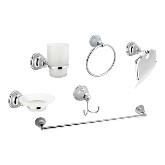 Set accesorios para Baño 6 Piezas Cromados (50888)