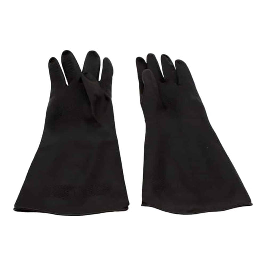Guante largo de goma negra extra proteccion