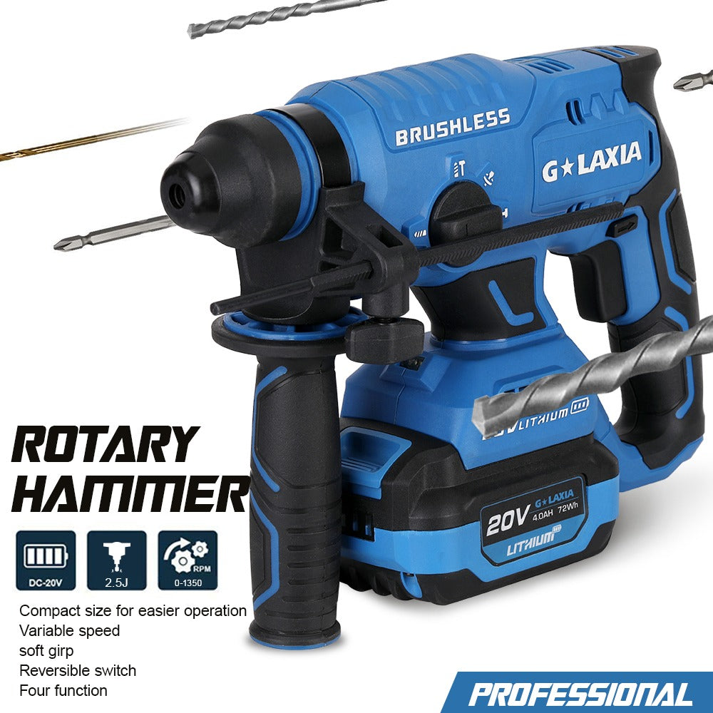 Rotomartillo 20V Brushless 2.2J (1 Bat-4Ah Y Carg 4Ah)