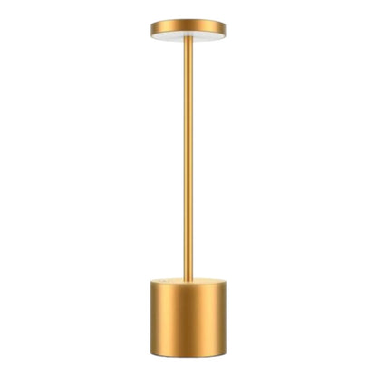 Lampara Mesa Dorada Tactil Recargable Luz Calida Alto 33,5cm