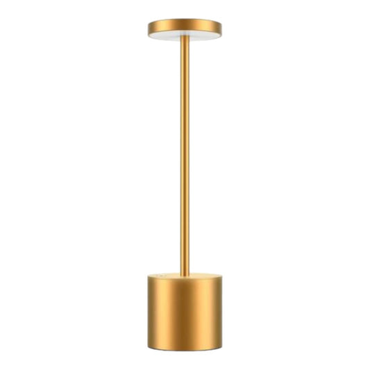 Lampara Mesa Dorada Tactil Recargable Luz Calida Alto 33,5cm