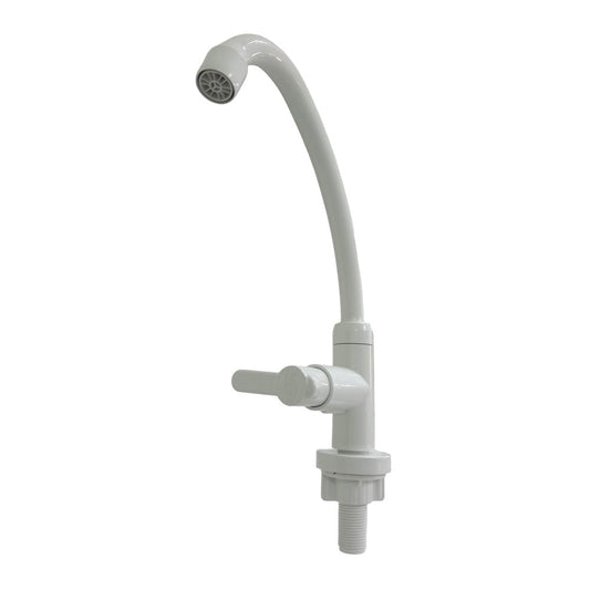 Grifo Canilla Cocina Mesada Pico Alto Blanco Durin (51696)
