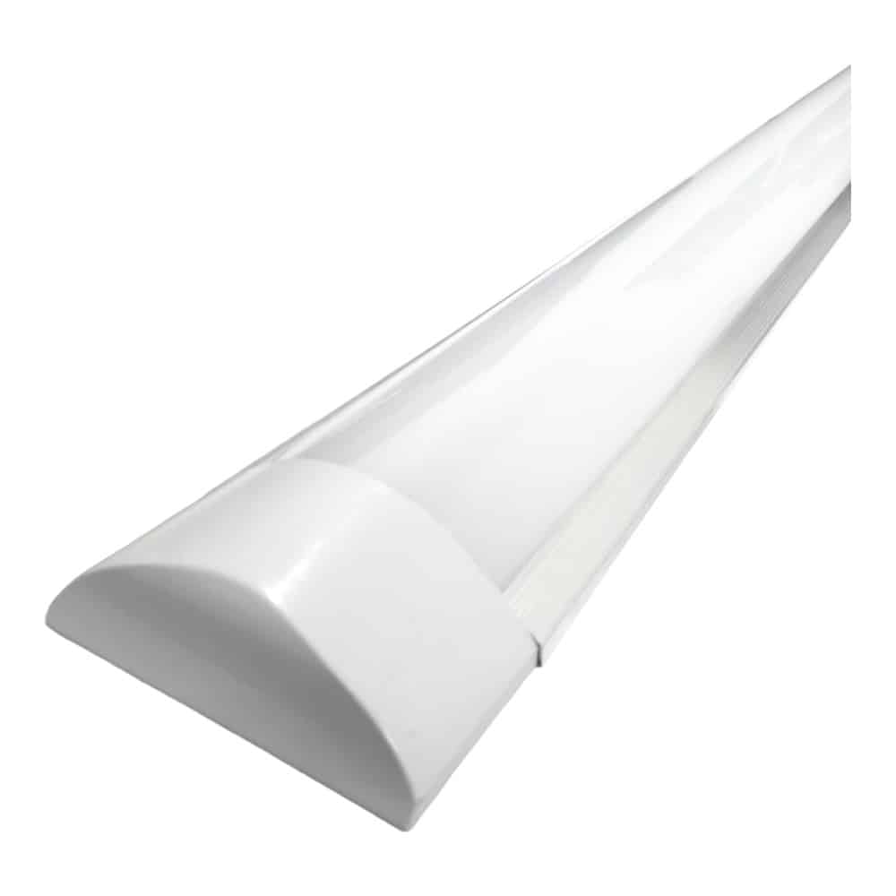 Tubo Luz Chato con Artefacto 60cm 20W Luz Neutra