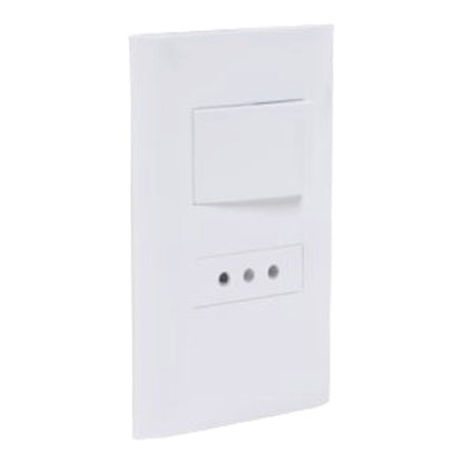 Conjunto Interruptor Bipolar y Toma Modular 3 en Linea