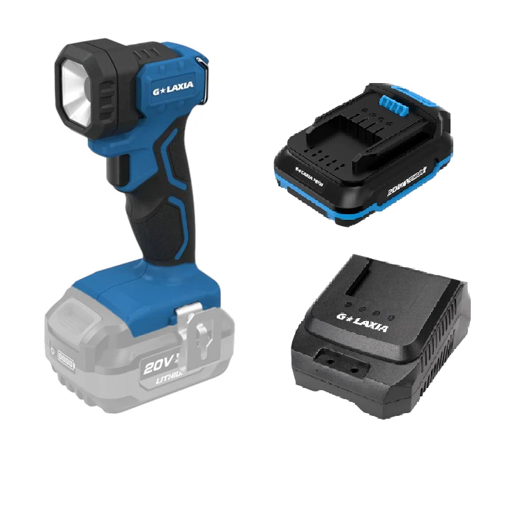 Foco Linterna Led De Mano 20V – (1Bat y Carg 2Ah)