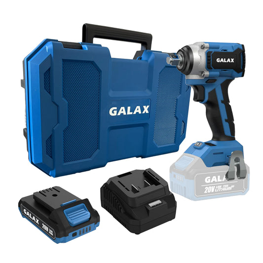 Llave de Impacto BRUSHLESS 20V 320Nm con Batería 2.0Ah y C