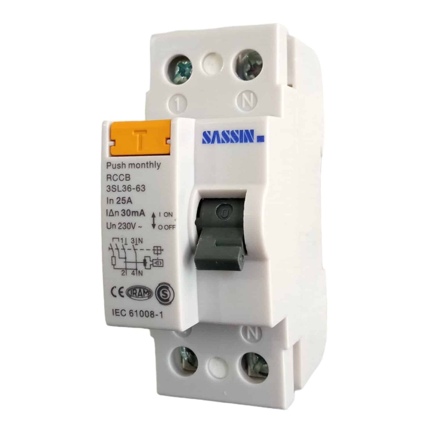 Diferencial Bipolar (2P) 25Amp en 30mA Sassin
