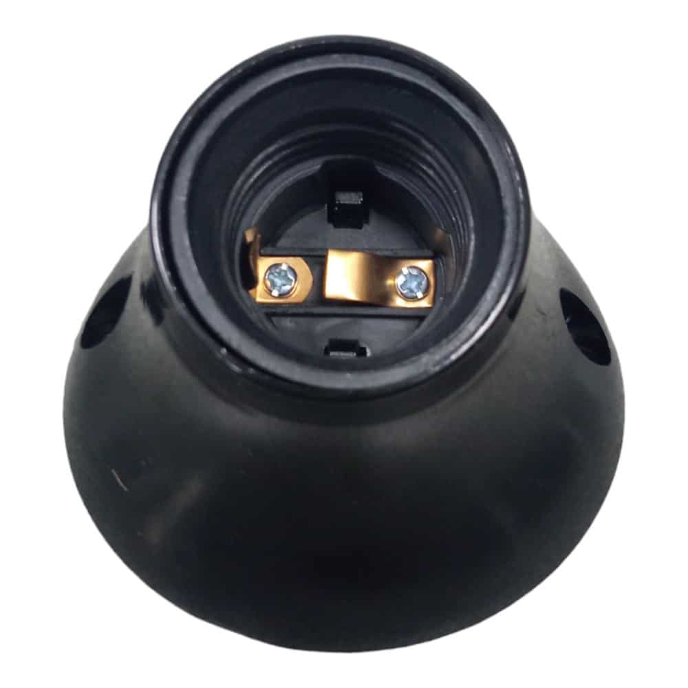 Portalampara Curvo E27 Negro (71108)