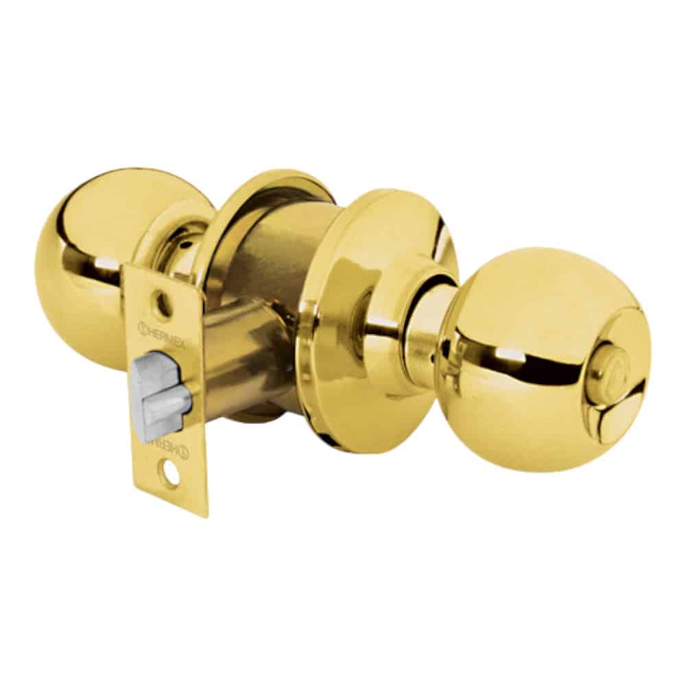 Cerradura Pomo Hermex Bronce con Llave 23563