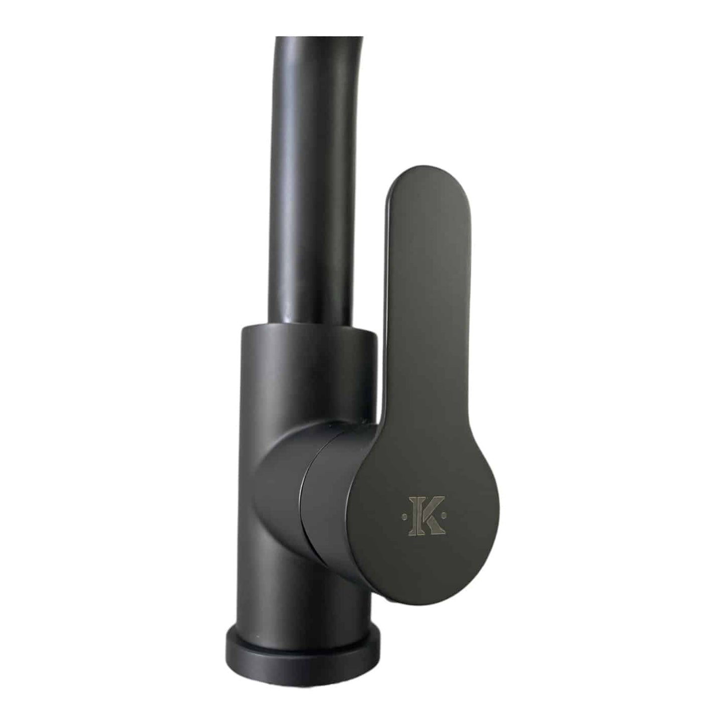 Monocomando Pico Extensible Mesada Bocha Ac Inox Negro Koen