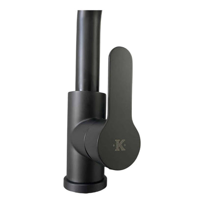 Monocomando Pico Extensible Mesada Bocha Ac Inox Negro Koen