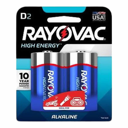 Pilas Alcalina Rayovac D Pack de 2