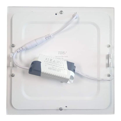 Plafon Embutir 18W Cuadrado 22,5cm Luz Calida