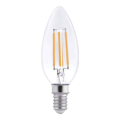 Lampara 4W Filamento Vela Calida E14 Wellmax