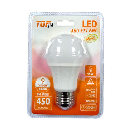Lampara Led 6W (equi. 45w) E27 Luz Fria