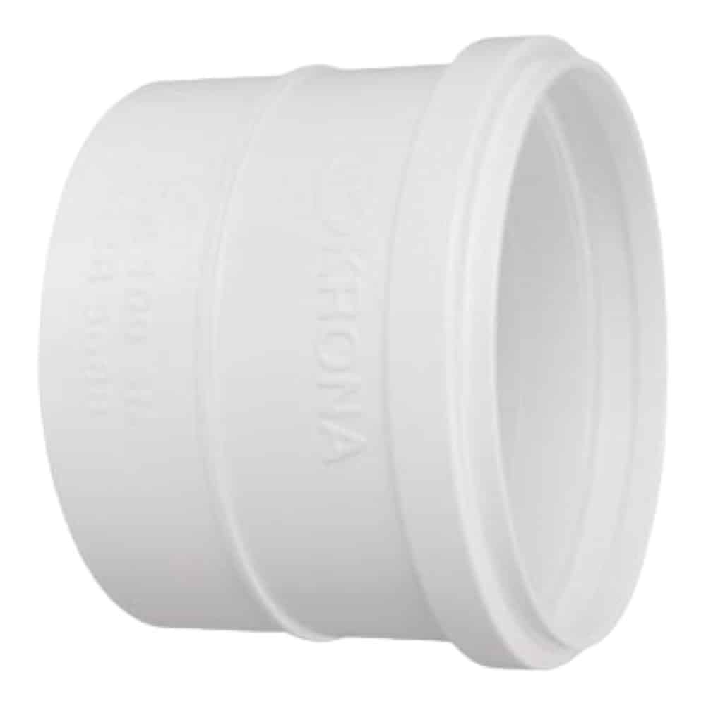 Cupla H/H 100mm x 1,8mm PVC Liviano Krona