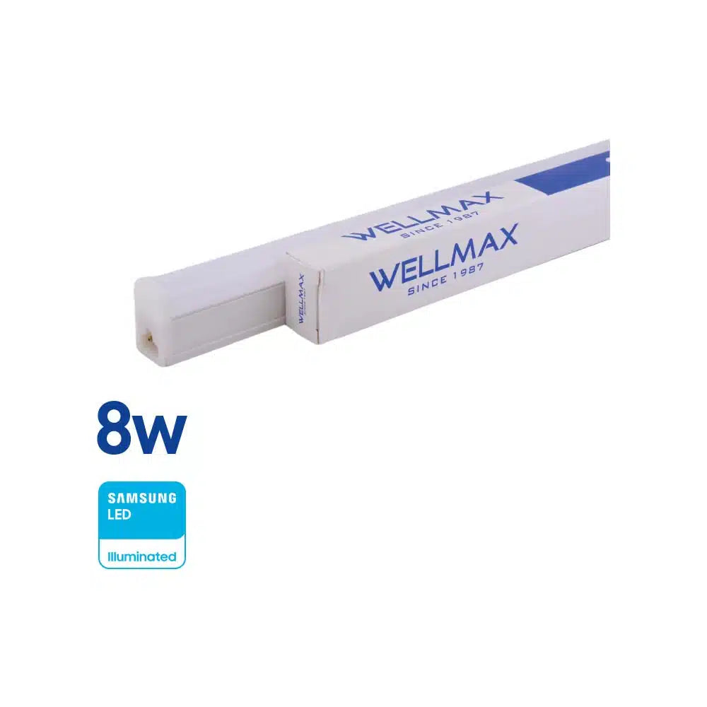 Tubo Led Artefacto 60cm T5 8W Fria c/Switch Wellmax/Samsung