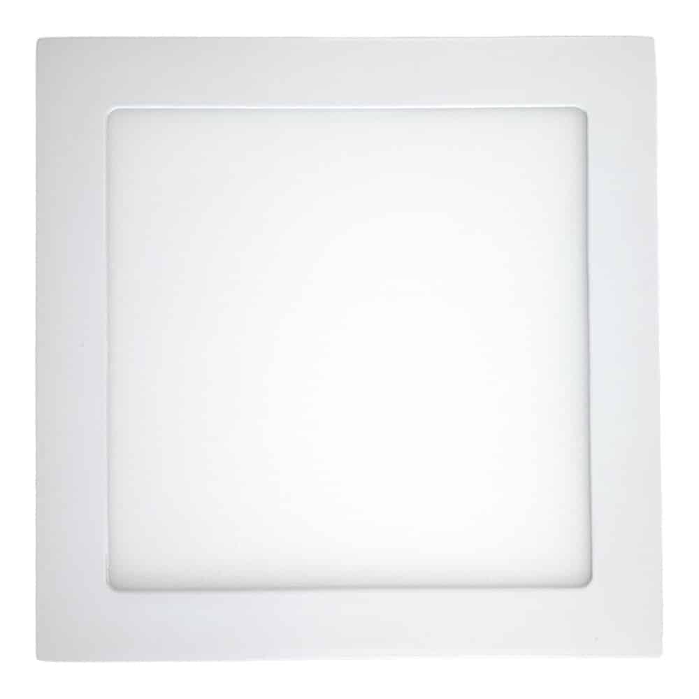 Plafon Embutir 18W Cuadrado 22,5cm Luz Calida