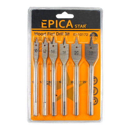 Mechas paleta/plana para madera 6 pcs Epica Star
