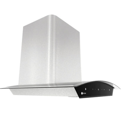 Campana Digital Terhan Vidrio Templado Curvo/Acero Inox 60Cm