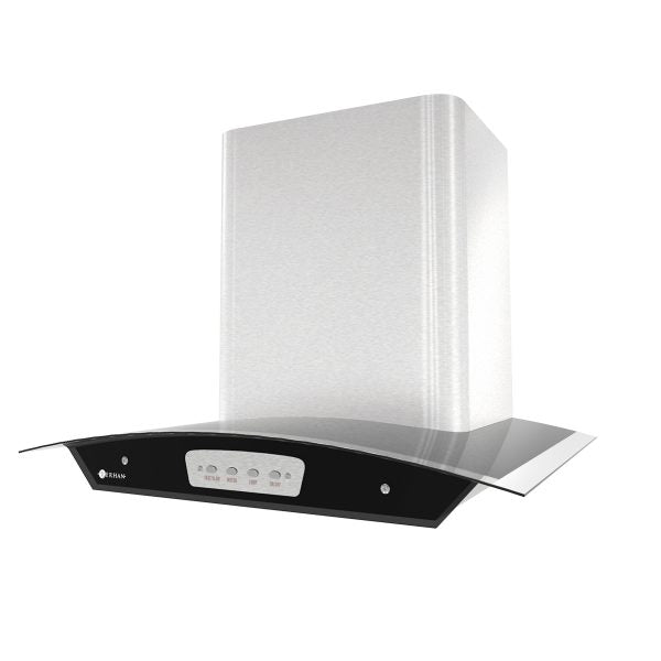 Campana Botones Terhan Vidrio Templado Curvo Y Acero Inox 60 CmÂ