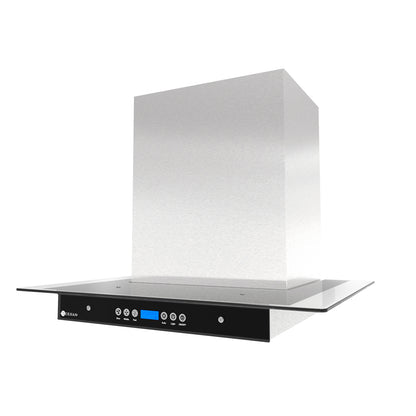 Campana Digital Vidrio Templado Plano Y Acero Inox 60 Cm Terhan