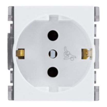 Toma Schuko 16Ax250V Blanco (A) - Atenea A154300004
