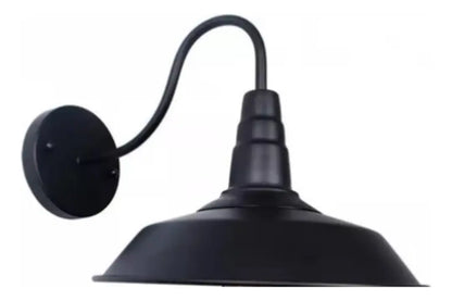 Lampara Galponero Para Pared 36Cm Negro interior Blanco