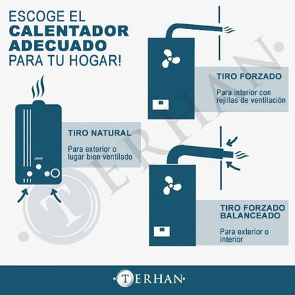 Calentador Instantáneo TN 12 L Inoxidable Terhan