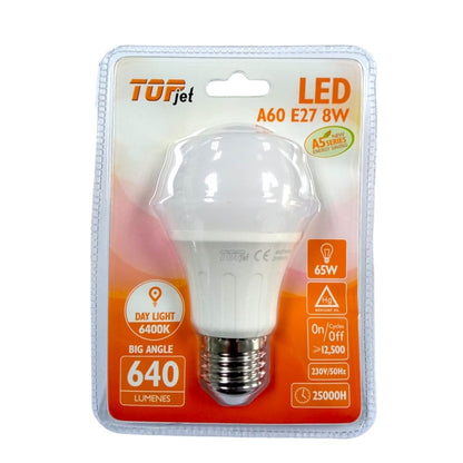 Lampara Led 8W (equi. 60w) E27 Luz Fria