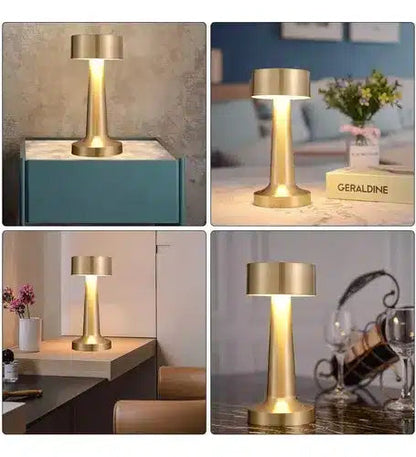 Portatil Led Tactil Dorada Altura: 21,9cm Inalambrica USB