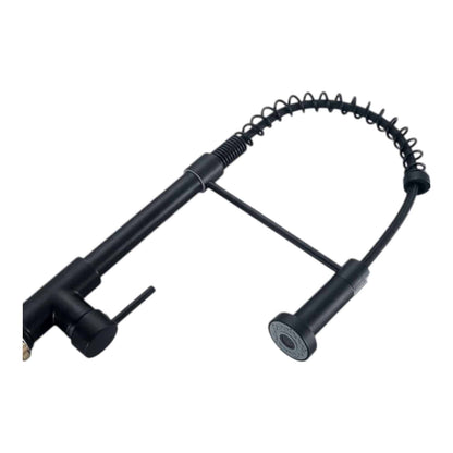 Monocomando Pico Extensible Lavaplatos Ac Inox. Negro Koen