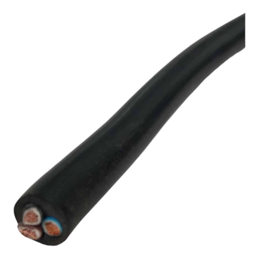 Lote de aprox 64 metros Cable Bajo Goma 3x4mm Negro