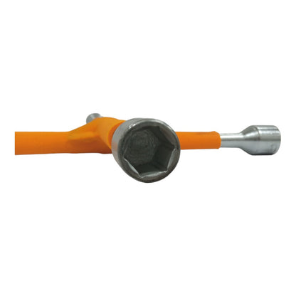 Llave de cruz 14” mango amarillo