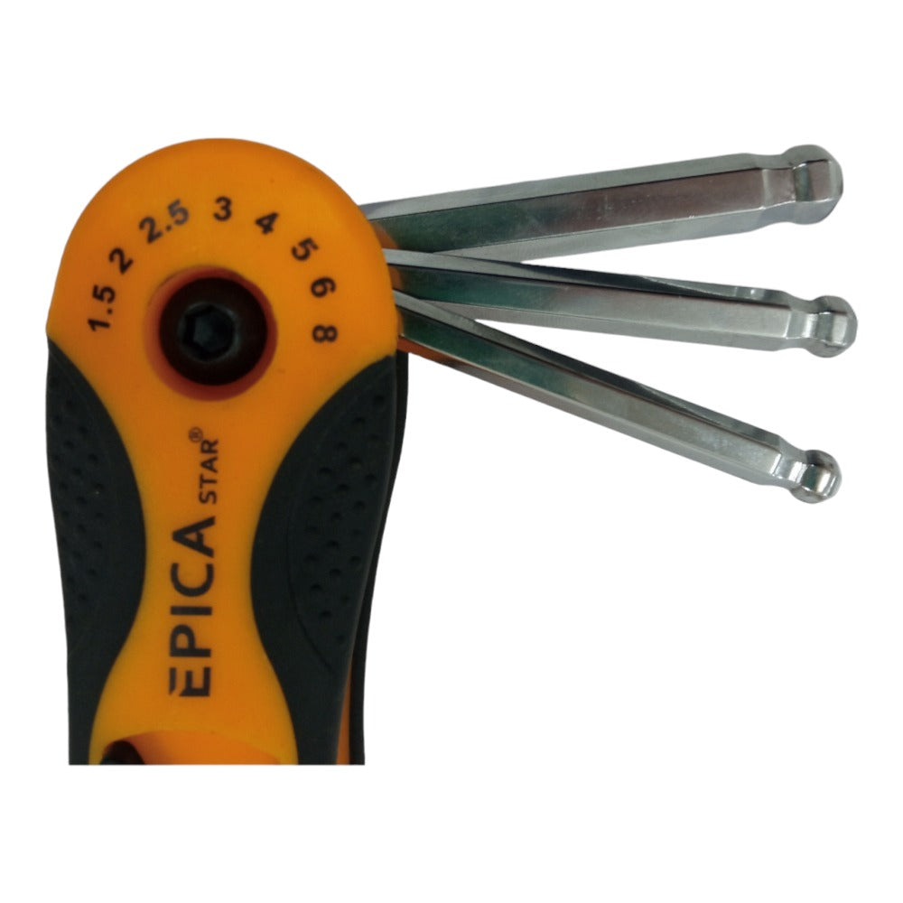 Juego de llaves Allen con encastre bolita 8pcs