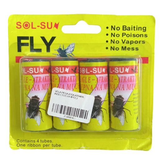 Vela Pegajosa Atrapa Insectos X4 4Pccj