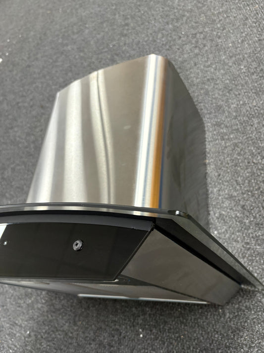 Campana Extractora 60 cm Curva Táctil Vidrio Negro Terhan