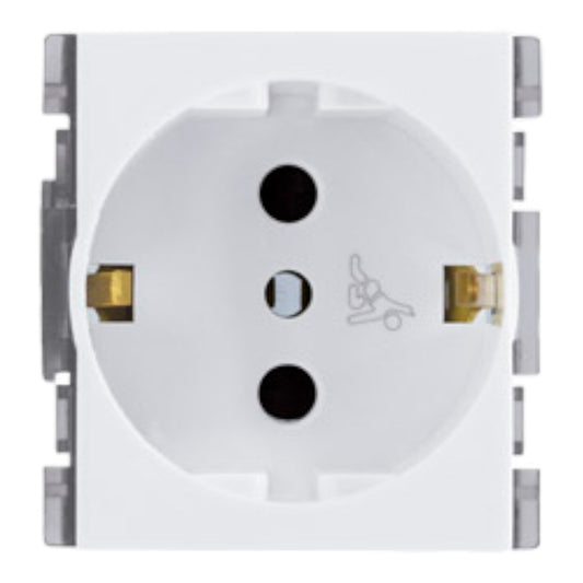 Toma Schuko 16Ax250V Blanco (A) - Atenea A154300004