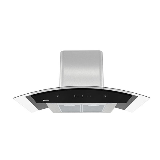 Campana 90cm Digital Terhan Vidrio Templado Curvo Y Acero Inox