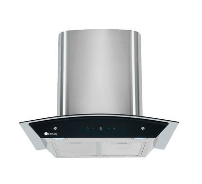 Campana Digital Terhan Vidrio Templado Curvo/Acero Inox 60Cm