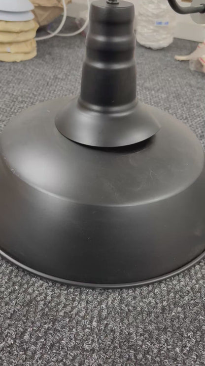 Lampara Galponero Para Pared 36Cm Negro interior Blanco