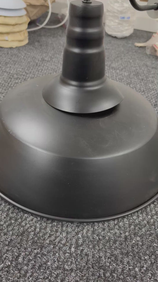 Lampara Galponero Para Pared 36Cm Negro interior Blanco