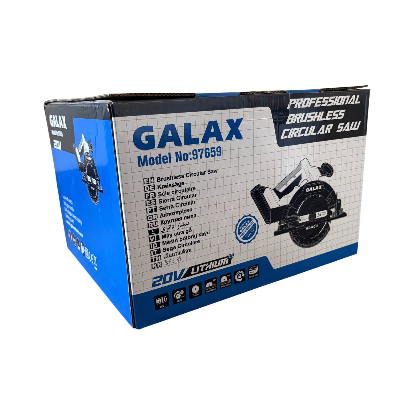 Sierra Circular BRUSHLESS 20V 165mm con Batería 4.0Ah y C