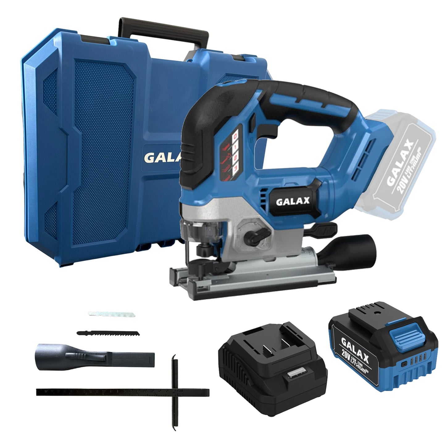 Sierra Caladora BRUSHLESS 20V con Batería 4.0Ah y Cargador