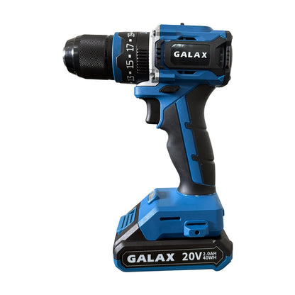 Taladro Percutor BRUSHLESS 20V 60Nm con Batería 2.0Ah y Ca