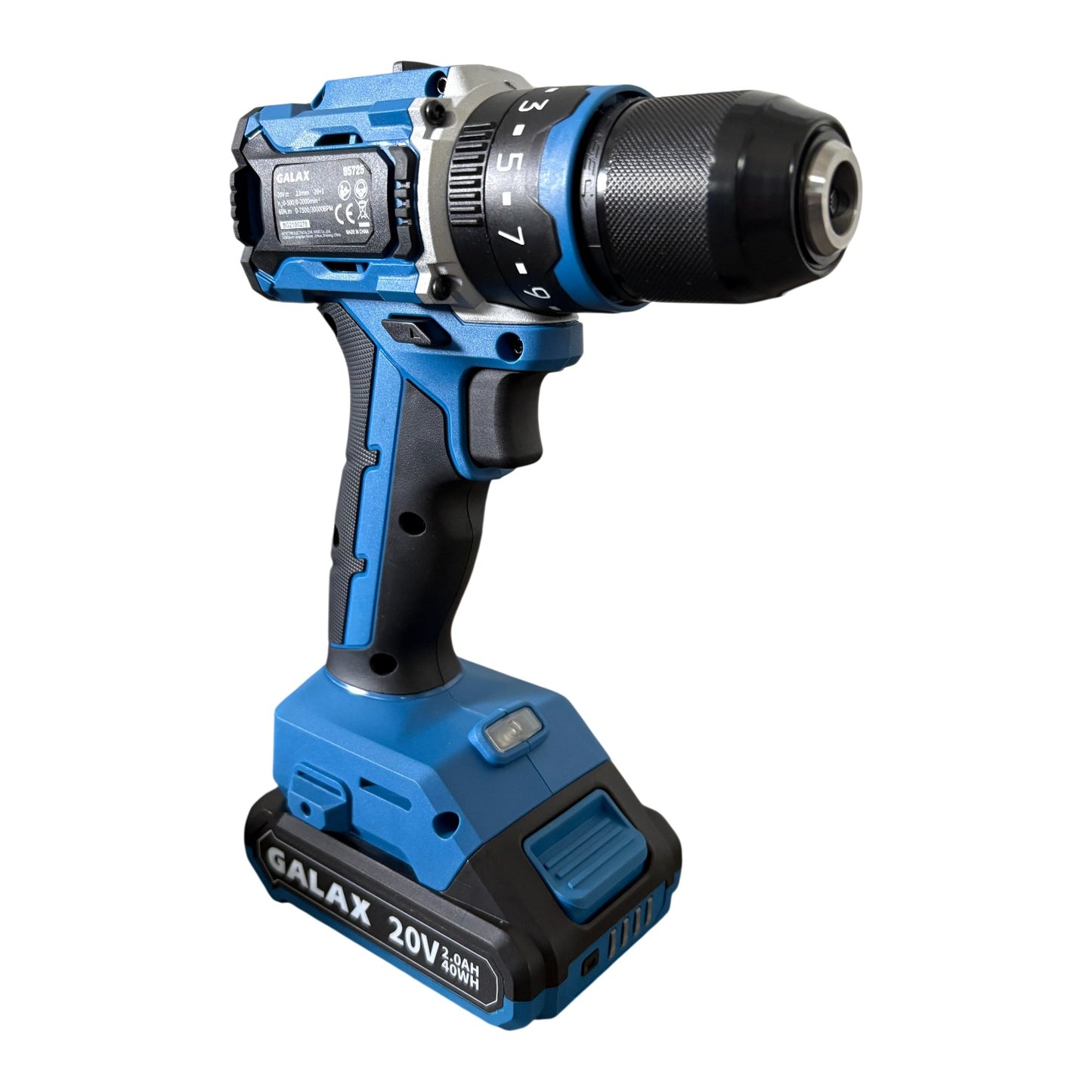 Taladro Percutor BRUSHLESS 20V 60Nm con Batería 2.0Ah y Ca