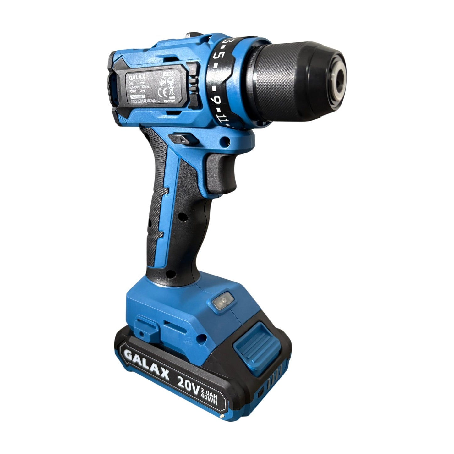 Taladro Atornillador BRUSHLESS 20V 45Nm con Batería 2.0Ah